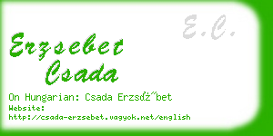 erzsebet csada business card